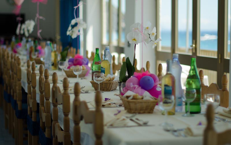 La sala ristorante dell’Hotel